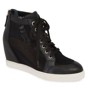 Mesh Wedge Sneaker Bootie NWOT 
LINEA PAOLO
